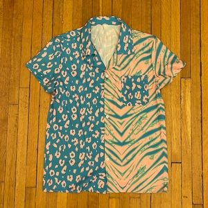 SHEIN Graphic Camp Collar Button-Up Shirt